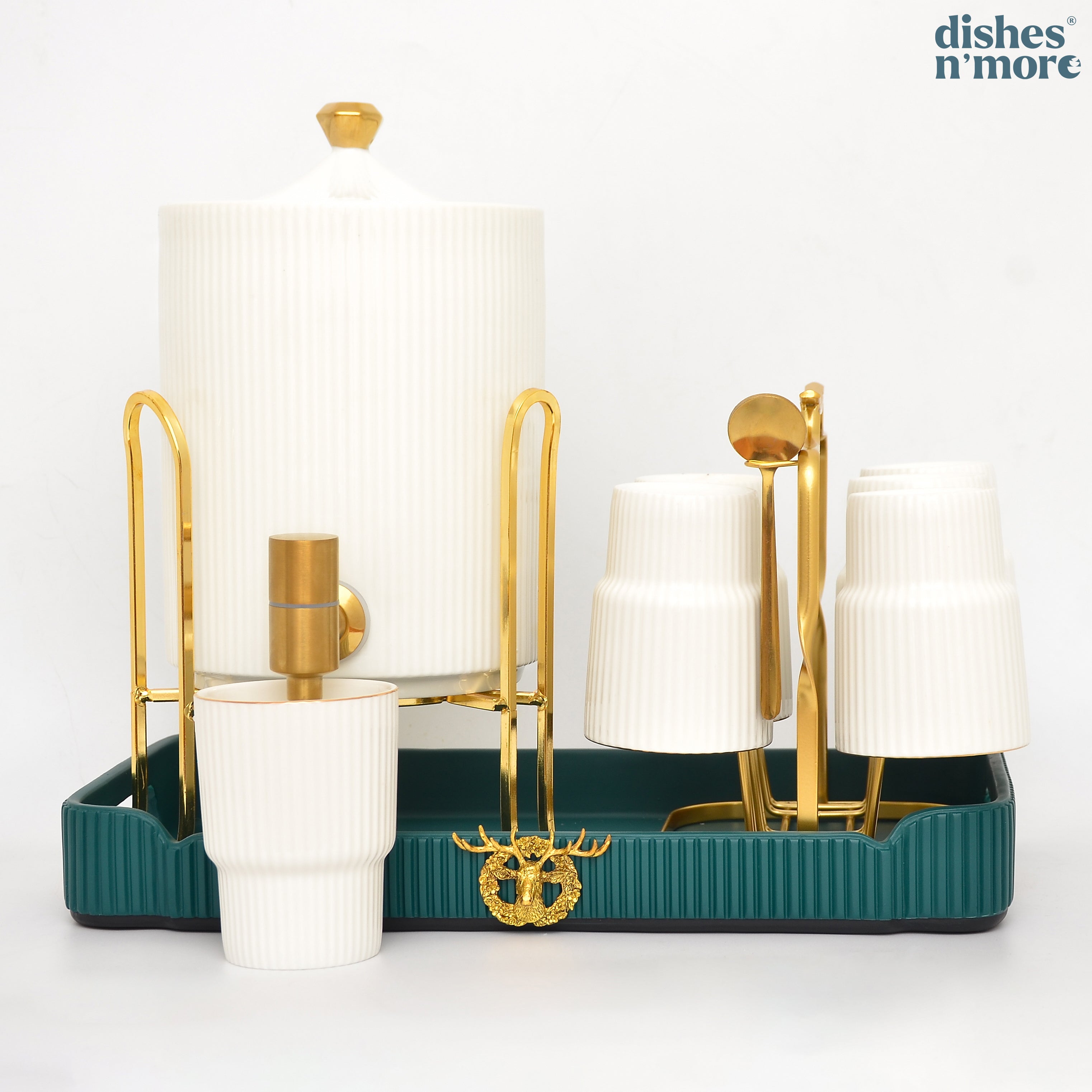 White Sherbet Dispenser Set