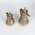 طقم-ترمس-شاي-وقهوة-عربي-بني-وذهبي-قطعتين-cau-2pcs-bng