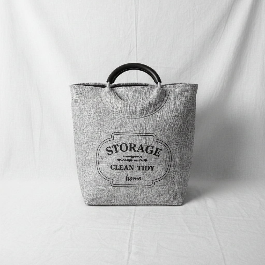 The Solstice Minimalist Slate Vault (Grey Storage Bag W/Wooden Handle)