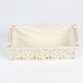 Set of 2 Nested Storage Basket W/Wooden Handle