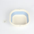 Square White & Blue Folding Bowl 27x18x8.5cm