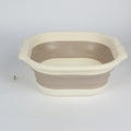Square White & Green Folding Bowl 40x26x14cm