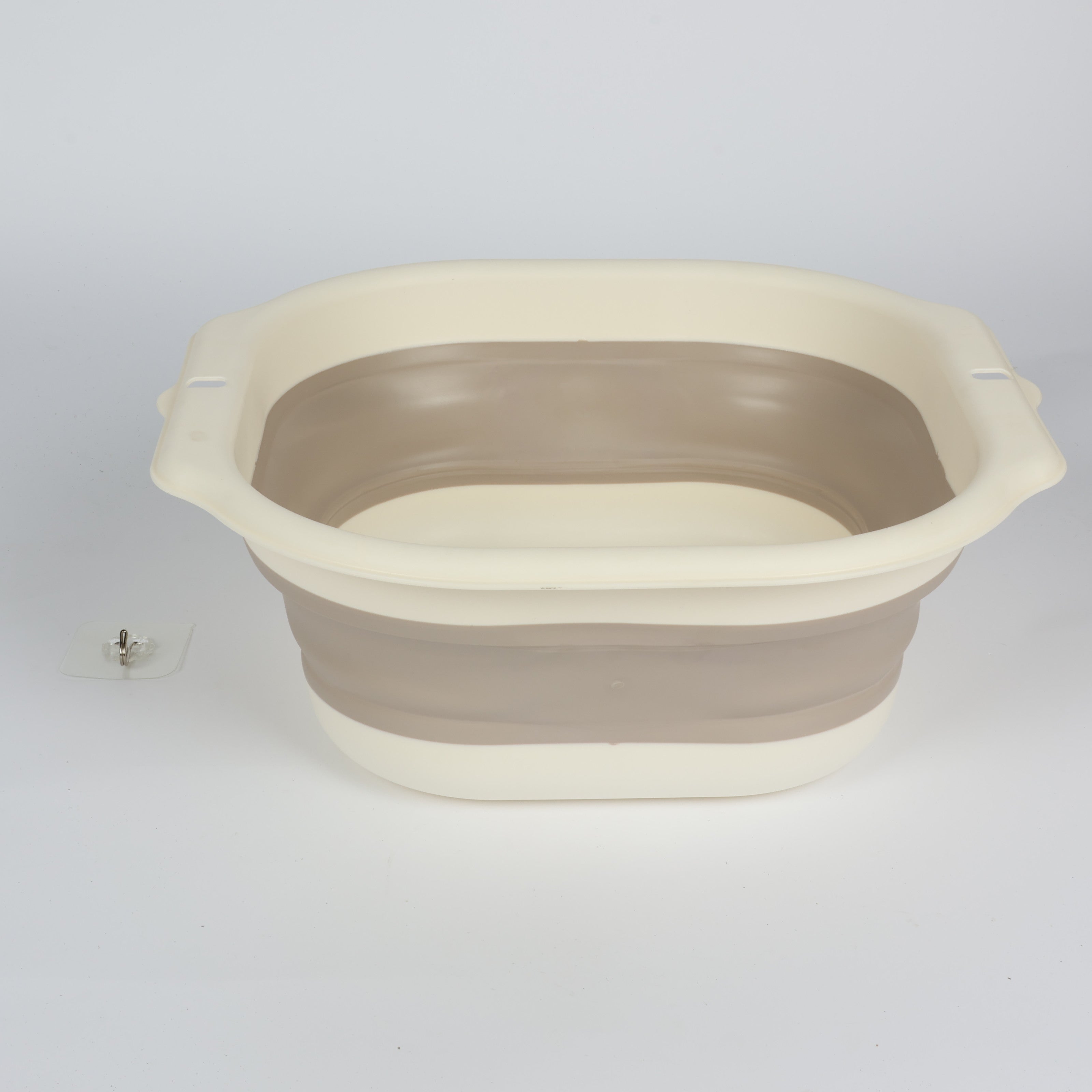Square White & Green Folding Bowl 40x26x14cm