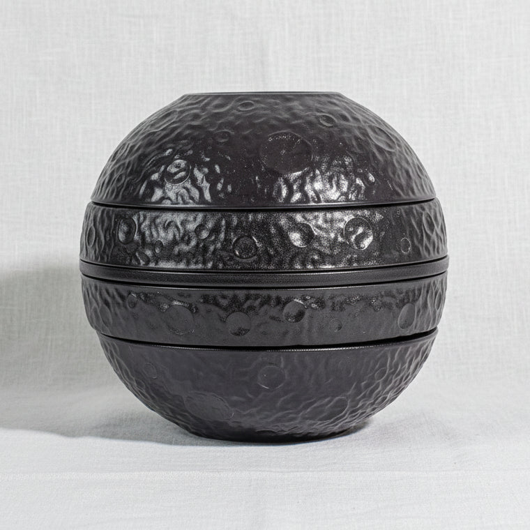 Black Space Planets Ball Shaped Dinner Set of 5Pcs