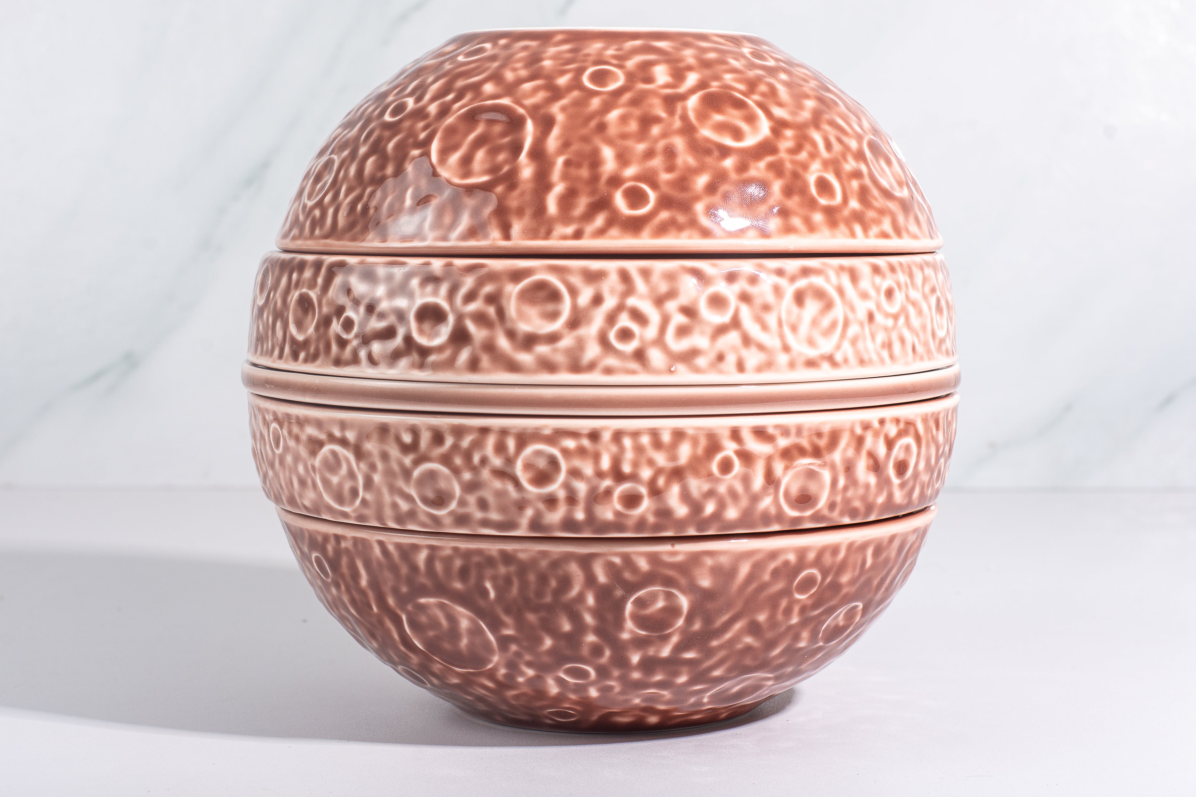 Brown Space Planets Ball Shaped Dinner Set of 5Pcs