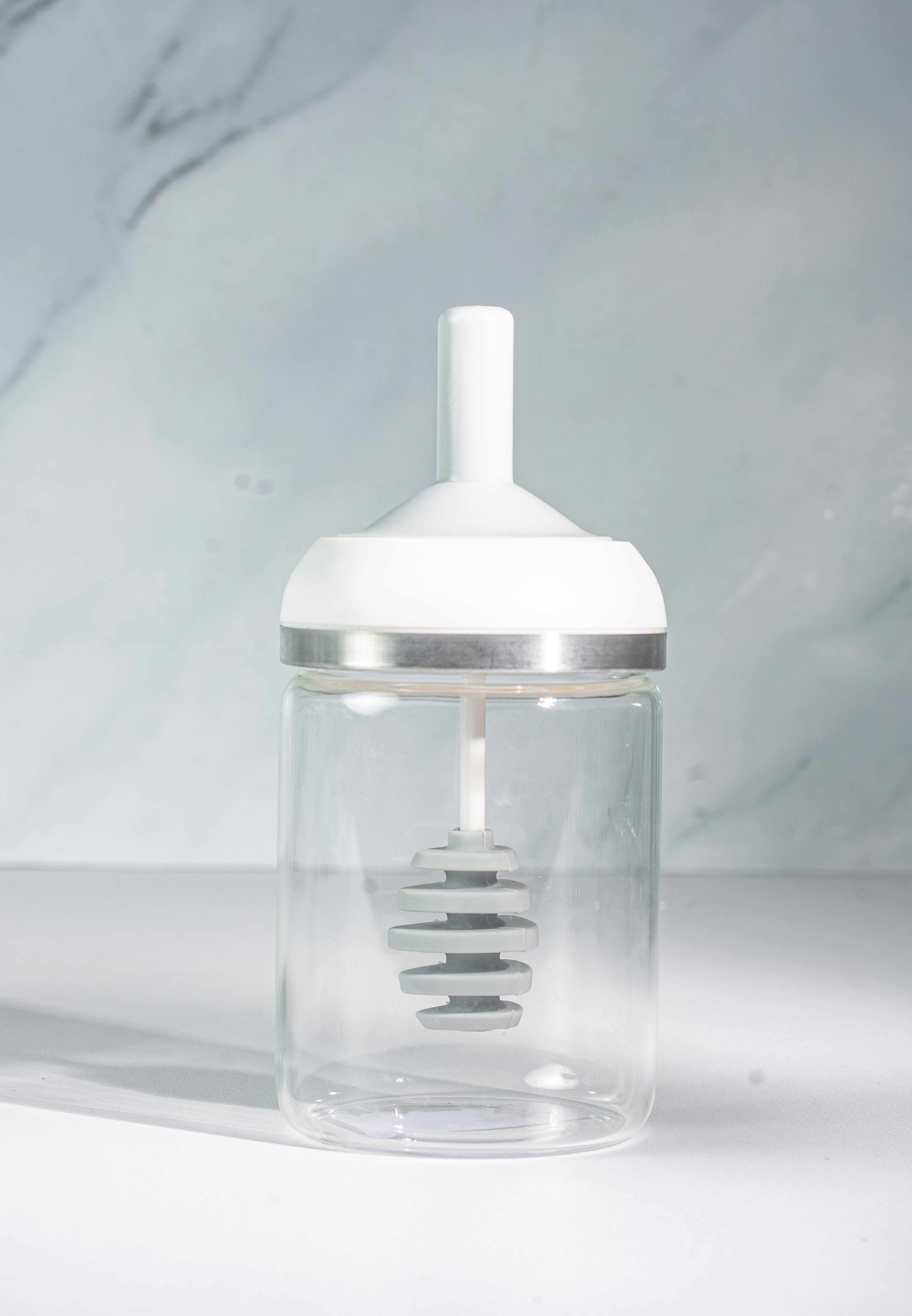 Glass Honey Jar with Lid/Honeycomb