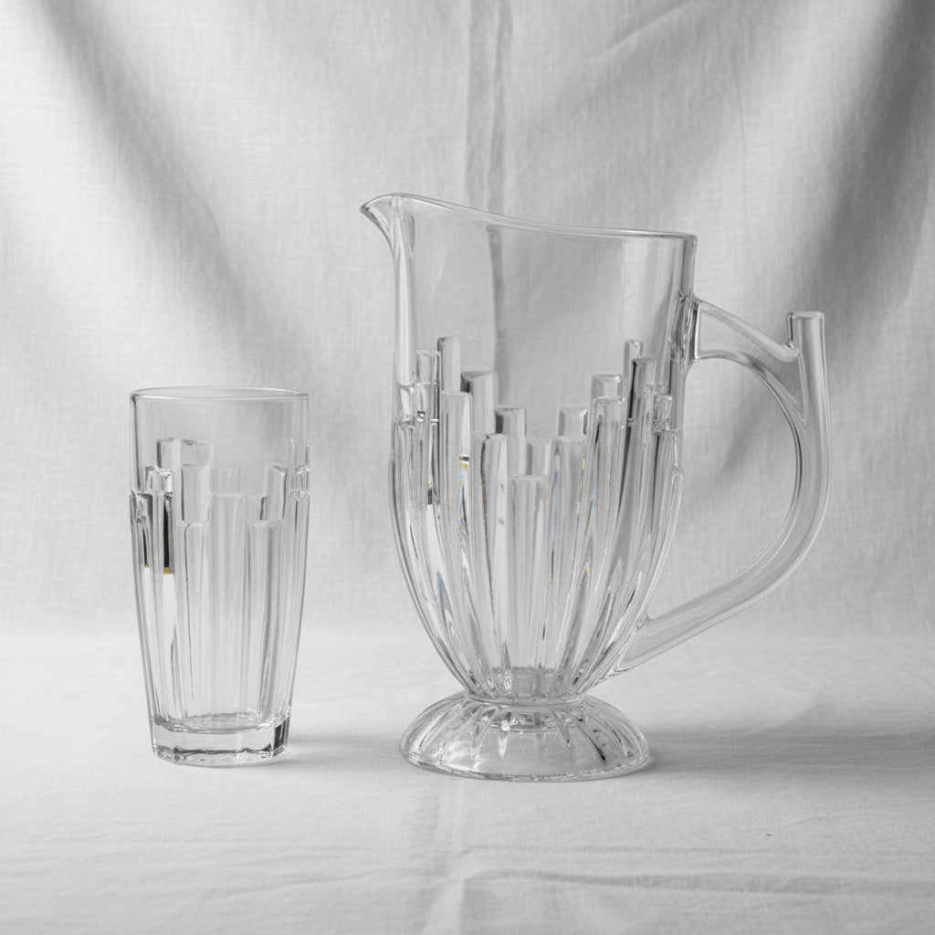 Juice Glass Set of 6 Pcs W/1380ml Jug