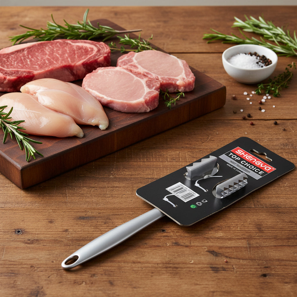 The Shengya Minimalist Culinary Tenderizer (Shengya Nickel Meat Hammer 23.8cm)