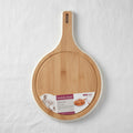 Tessie & Jessie Circular Wooden Cutting Board (26cm - White Accent Edition)