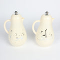 Set of 2 Coffee and Tea Thermos White & Silver