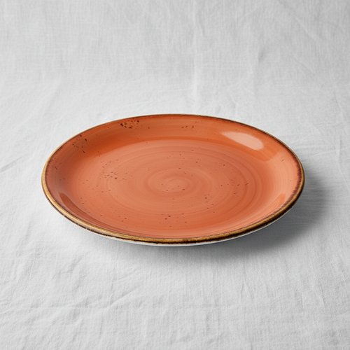 طبق يورسلين مسطح - طقم عشاء اورا البرتقالي