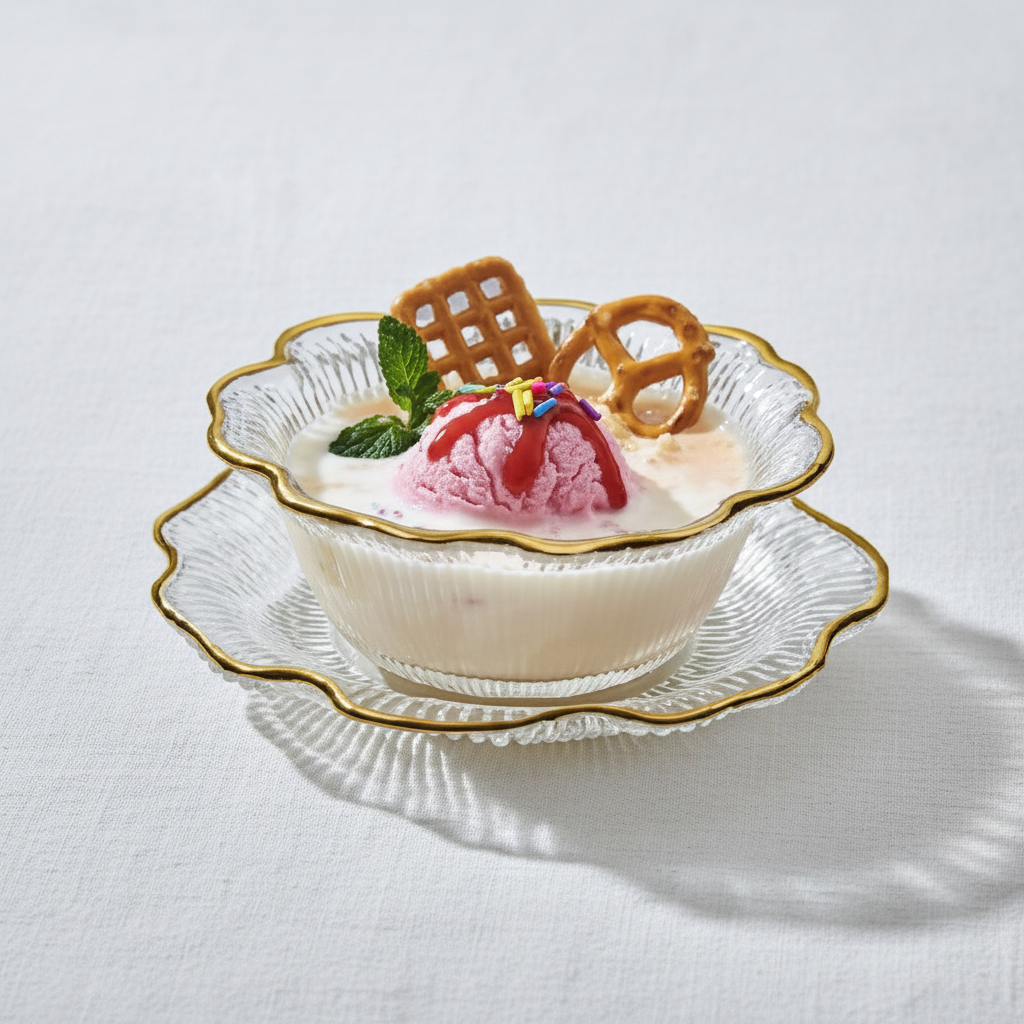 The Minimalist Hospitality Pavilion (Gold Trim Soup Bowl W/Plate Set of 6 Pcs)