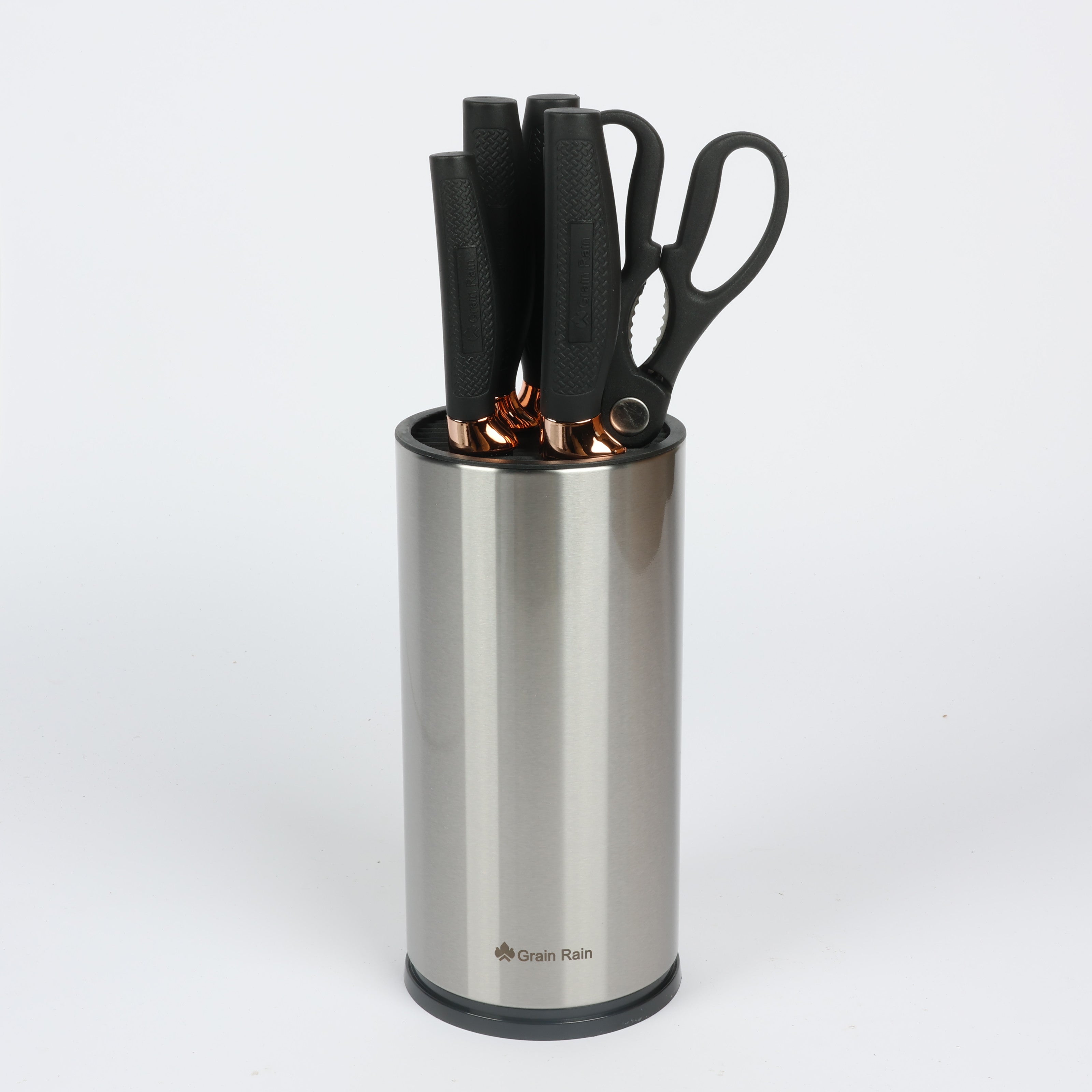 Grain Rain 7 Pcs Knife Set With Holder
