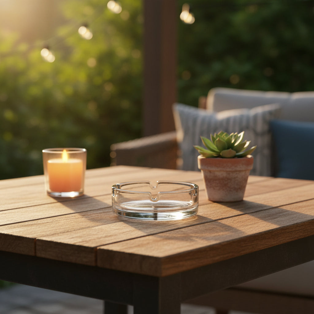 The Paragon Minimalist Glass Vault (Architectural Circular Glass Ashtray)
