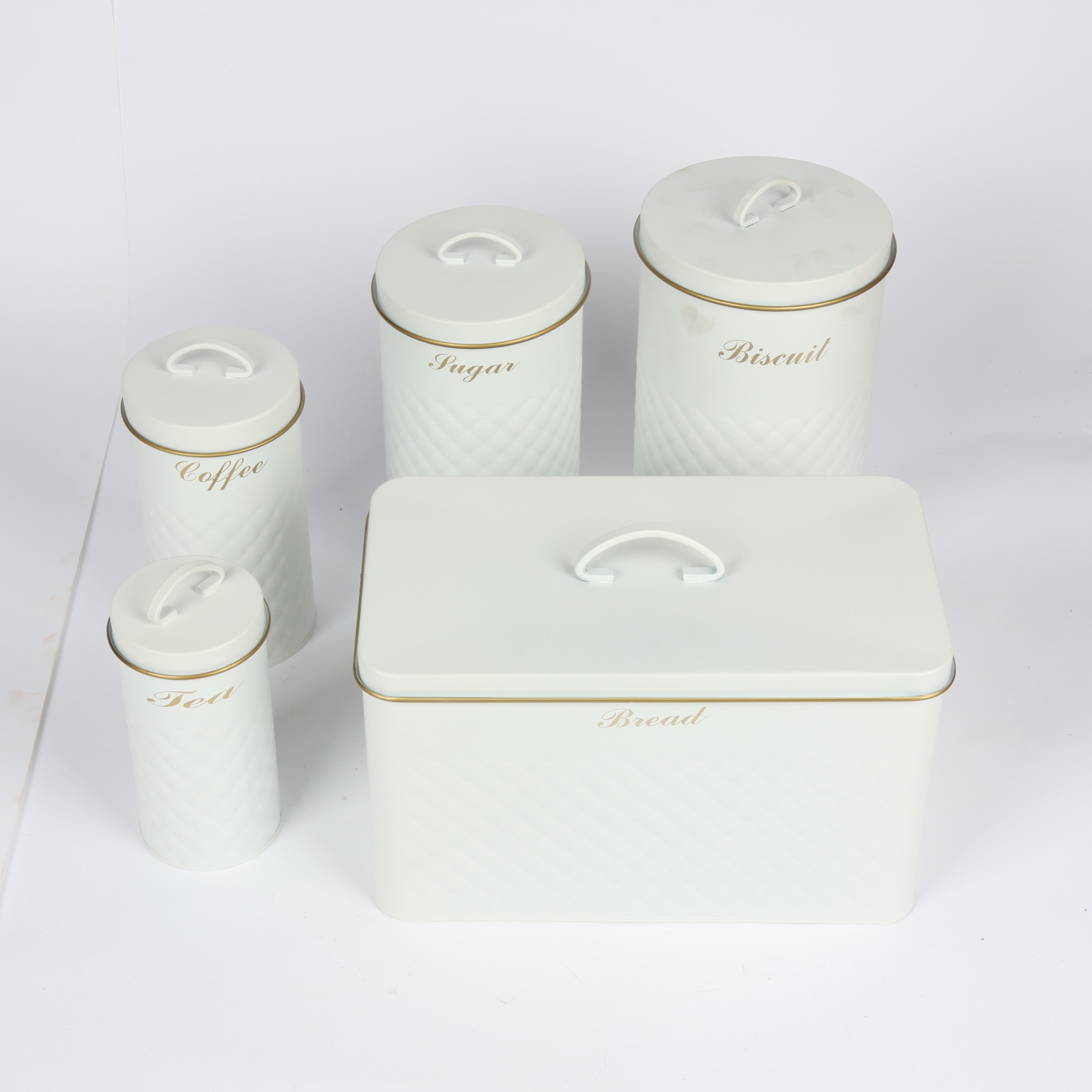 Luxormove 5-Piece Black Metal Canister Set