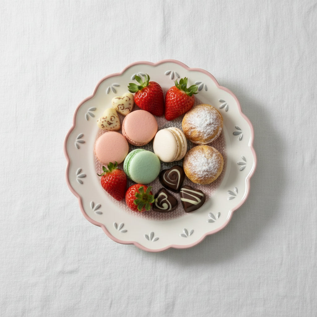 Gold Porcelain Large Circular Plate