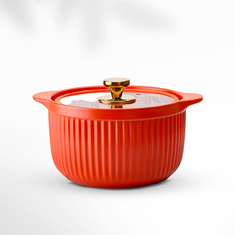 LA MAYA Orange Porcelain Pot