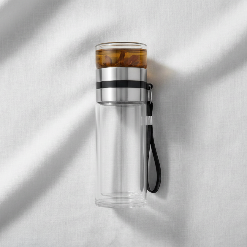 Glass Tea Infuser Bottle 300ml