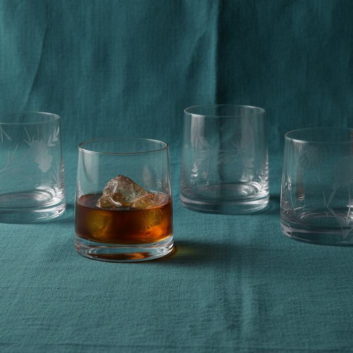 White Juice Short Glasses 4pcs 250ml