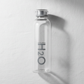 H2O Grey Glass Drinking Bottle 750ml
