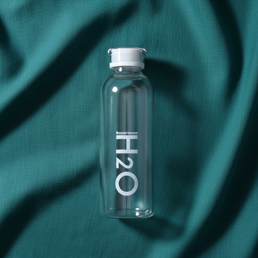 H2O White Glass Drinking Bottle 750ml
