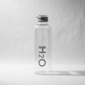 H2O Black Glass Drinking Bottle 750ml