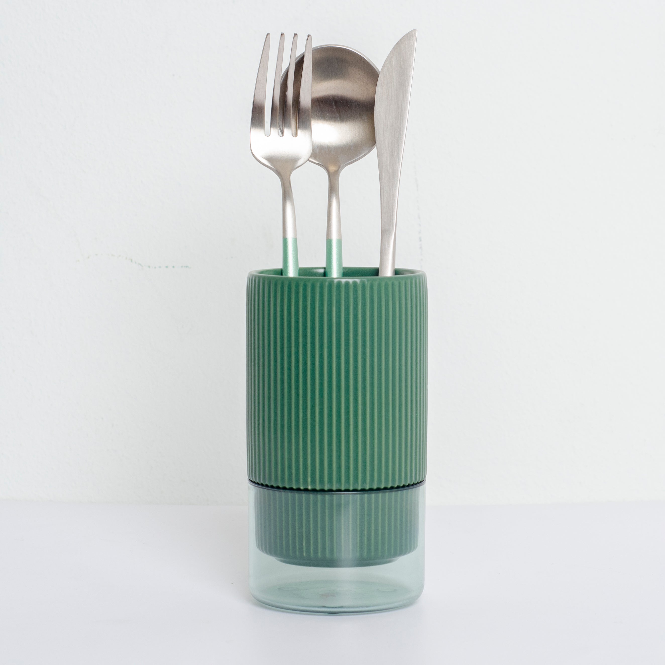Porcelain Green Kitchen Utensils Holder
