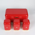 Bread Bin with Rosegold Base & 3pcs Canister Set