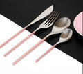Pink/Silver 4 Pcs Spoons Set