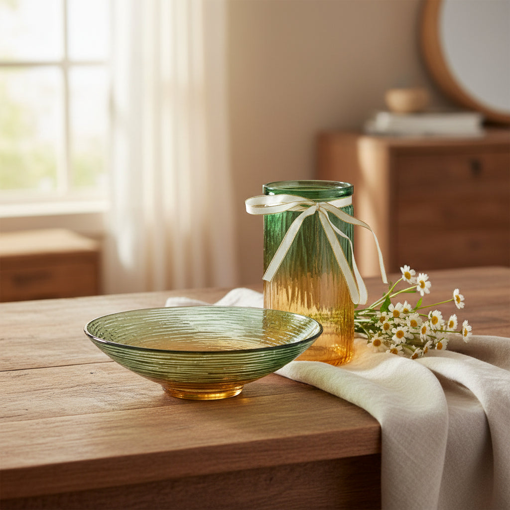Glass Fruit Vase