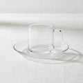 Glass Tea Cup Set of 6 W/Plate 170ml