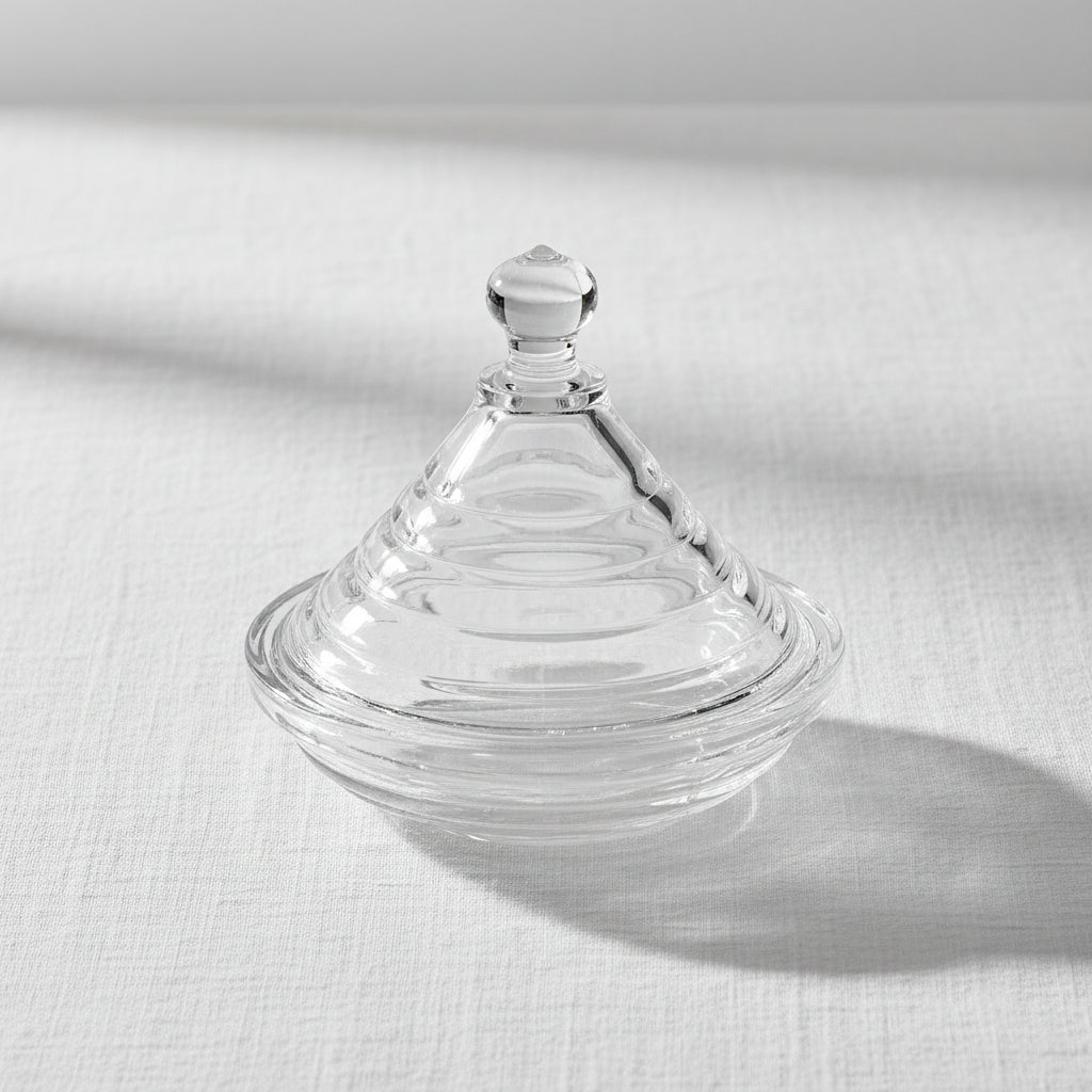 The Pavilion Minimalist Glass Confectionery Vault (Covered Cookie Bowl)