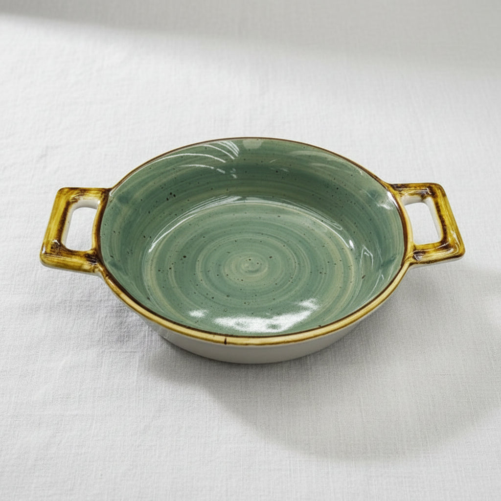 Aura Green Poreclain Circular Tajine 25.4cm