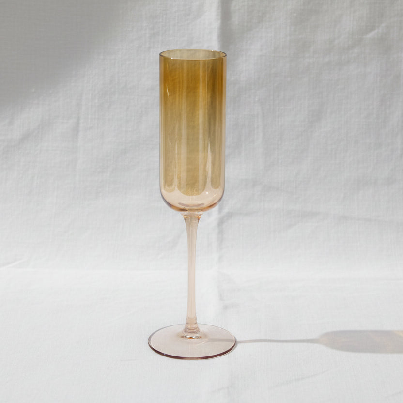 Orange Crystal 4 Pcs Sherbet Glasses 24cm