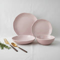 Sophisticated Mix 13 Pink 24-Piece Premium Porcelain Dinnerware Set
