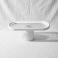 Contemporary Neutral Plastic Rectangular Cake & Pastry Stand (35x14cm)