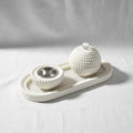 Plastic Incense Burner Set (Grey/White/Beige Mix)