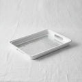 Plastic Serving Tray (Grey/White/Beige Mix) - 30x20cm
