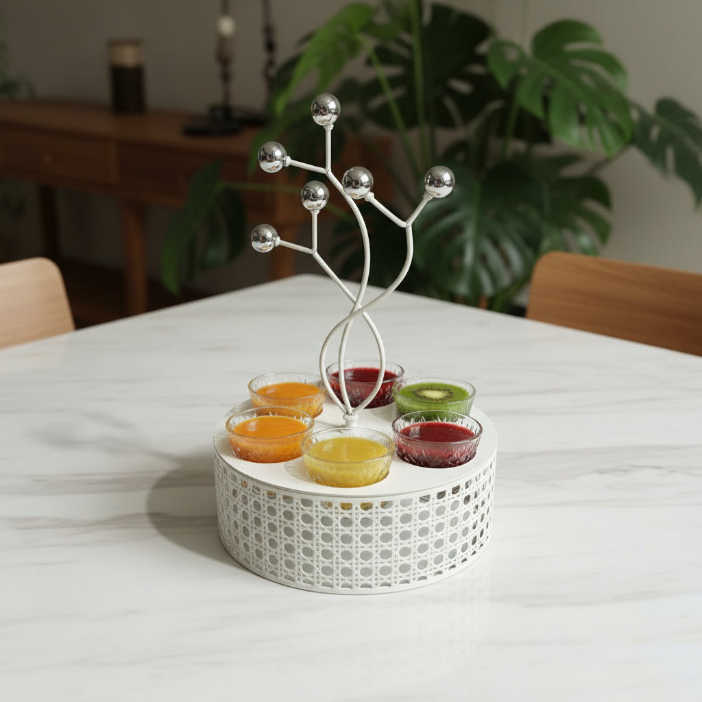 Decorative Iron and Glass Cocktail Cup
