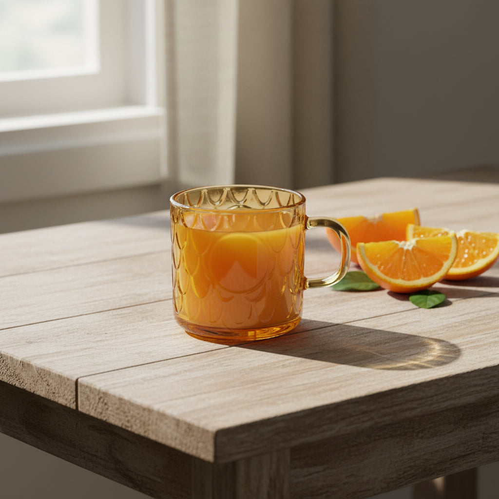 The Amber Minimalist Radiant Vault (Yellow Glass Mug)