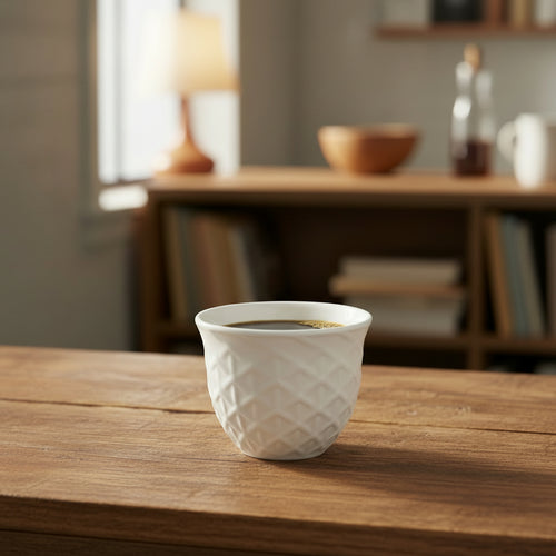 12-Piece Small Ceramic Moonlight Coffee Cup Set (Design 4)