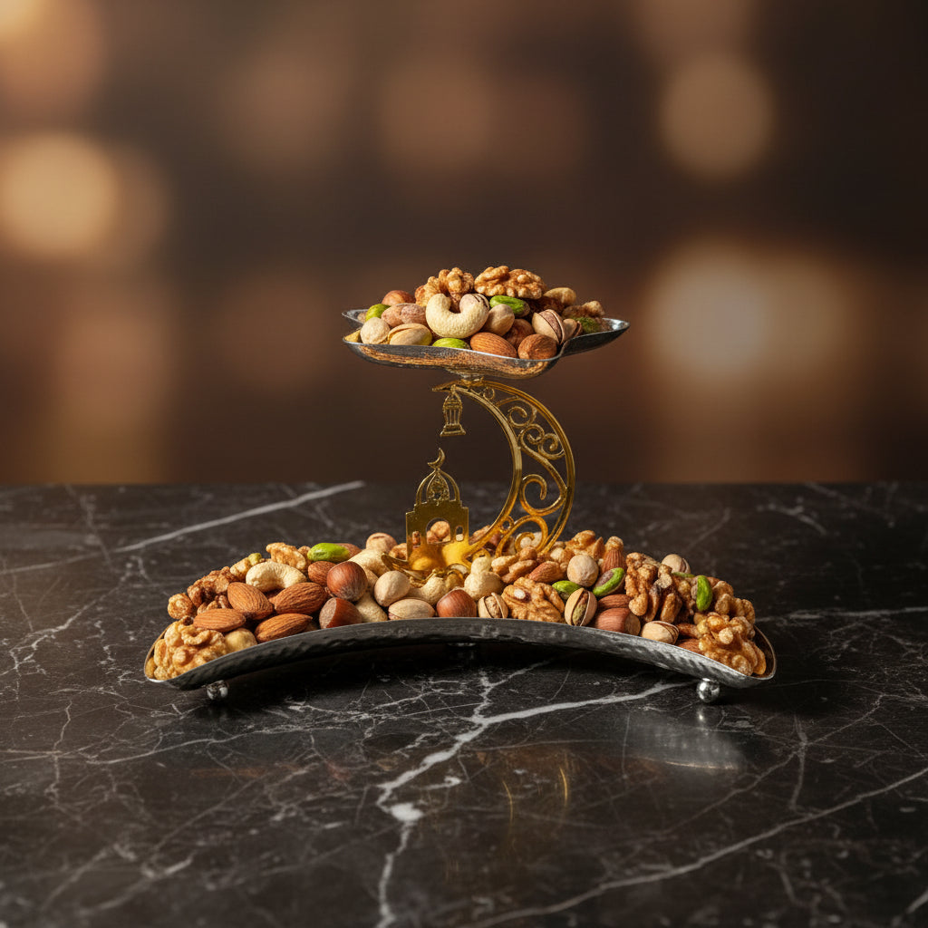 The Prisma Minimalist Iron & Glass Decorative Tray