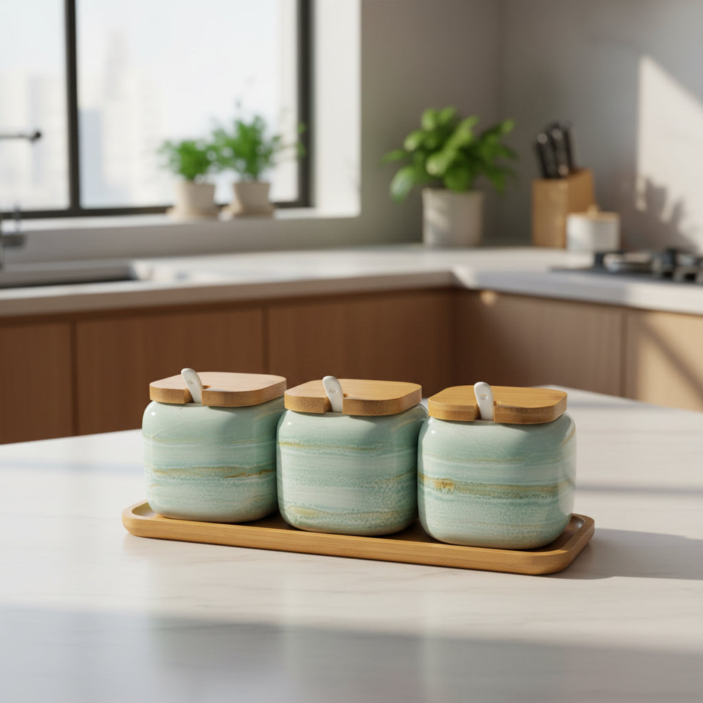 La Maya Clarity Architectural Glass Spice Suite (3-Piece Set)
