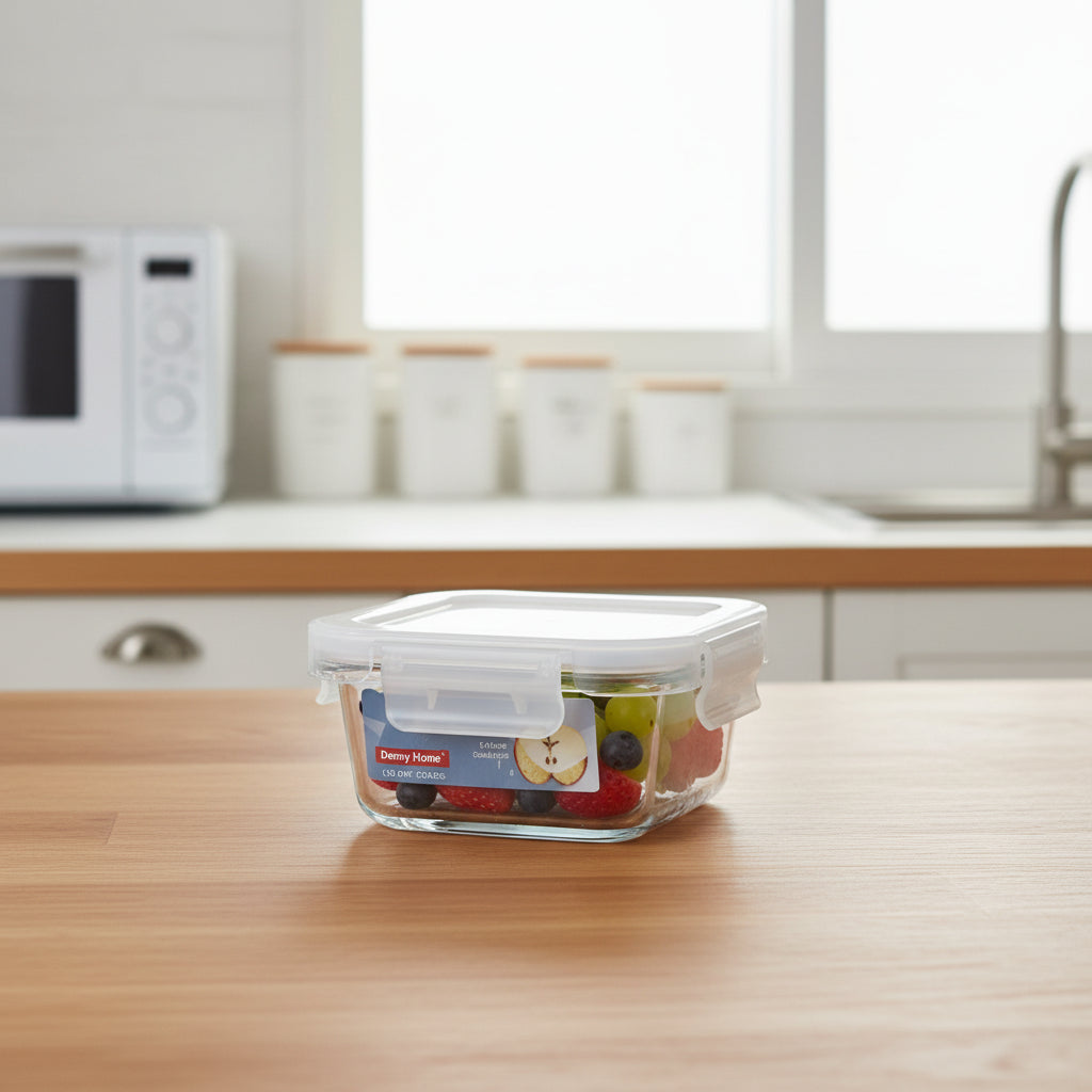 The Prism Minimalist Squared Borosilicate Food Container (500ml)