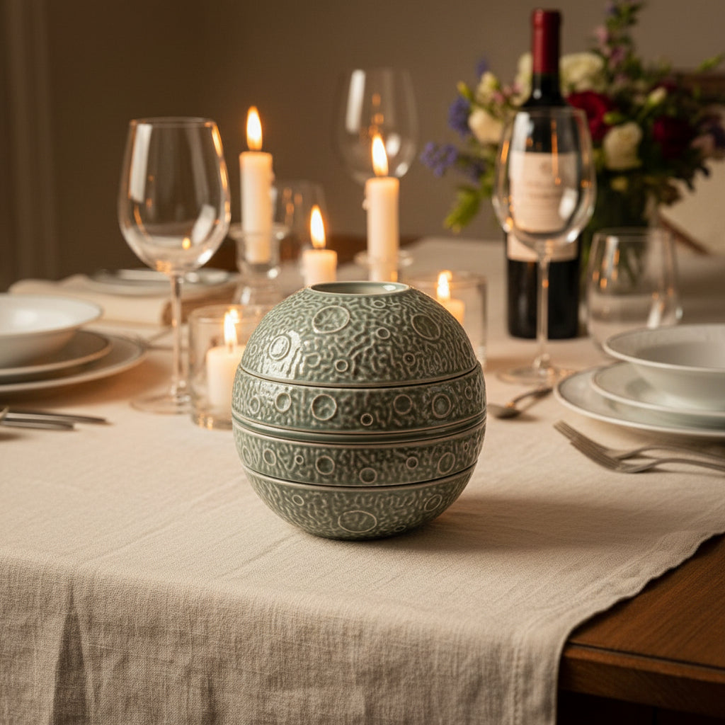 طقم عشاء معياري Cosmic Sphere Grey Space من 5 قطع