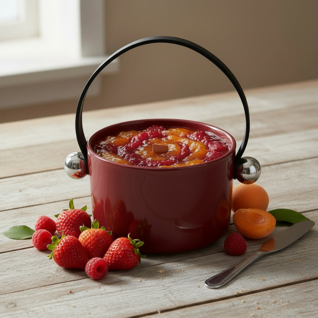 The Muen Minimalist Ceramic Jam Tray (Crimson Red)