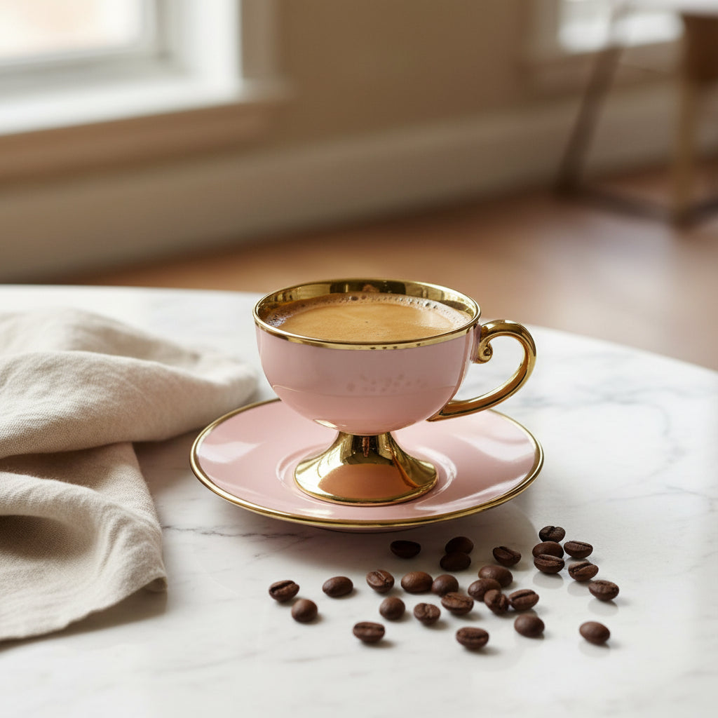 with Saucer Coffee Cup Coffee (6-Piece) - Style 432