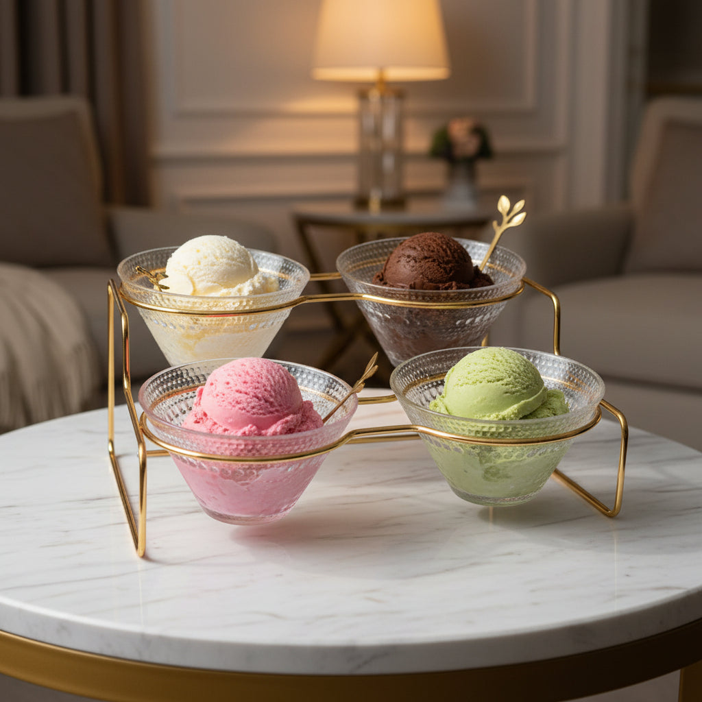 The Solis Fluted Glass Ice Cream Cup