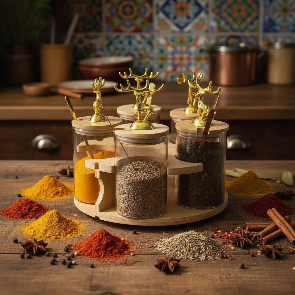 The Gazelle Minimalist Botanical Vault (Gazelle Glass Spice Set)