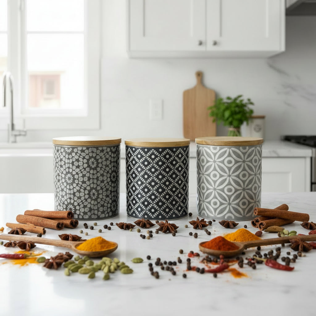 The Element Large Glass Spice Jar Set (3-Piece)